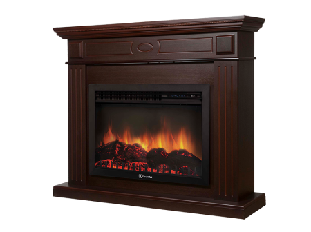 Портал для камина Firelight Bianco 30 шпон темный дуб