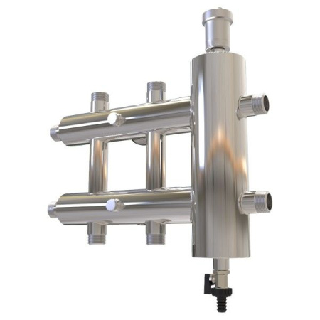 Коллектор с гидрострелкой распределительный Прокситерм 130 кВт 3 контура НР 1 1/2" Коллектор с гидрострелкой распределительный Прокситерм 130 кВт 3 контура НР 1 1/2"